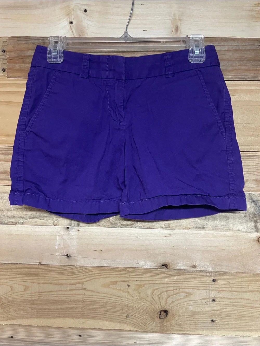 J. Crew size 00 Purple Low-rise 3.5”Shorts with Front and Back Pockets